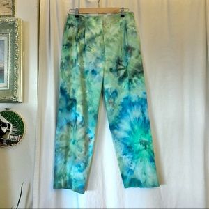 Handmade + Dyed Pleated Tapered Trousers